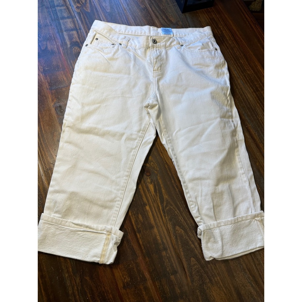 Columbia‎ Capris White Crop Cuffed Pants Woman's Size 14